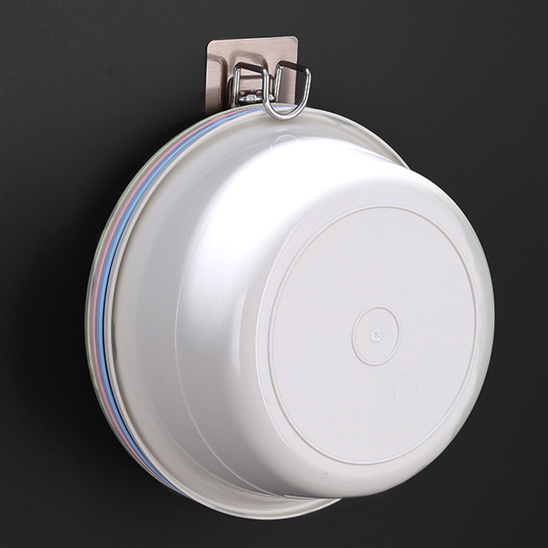 Lavabo gancho estante de almacenamiento cocina baño lavabo estante baño montado en la pared cuenca colgando artefacto punzón libre fuerte gancho pegajoso