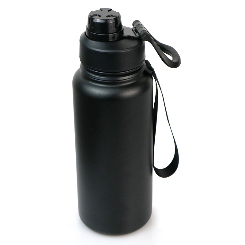 运动户外不锈钢保温瓶创意简约大容量保温杯便携户外车载水杯1L