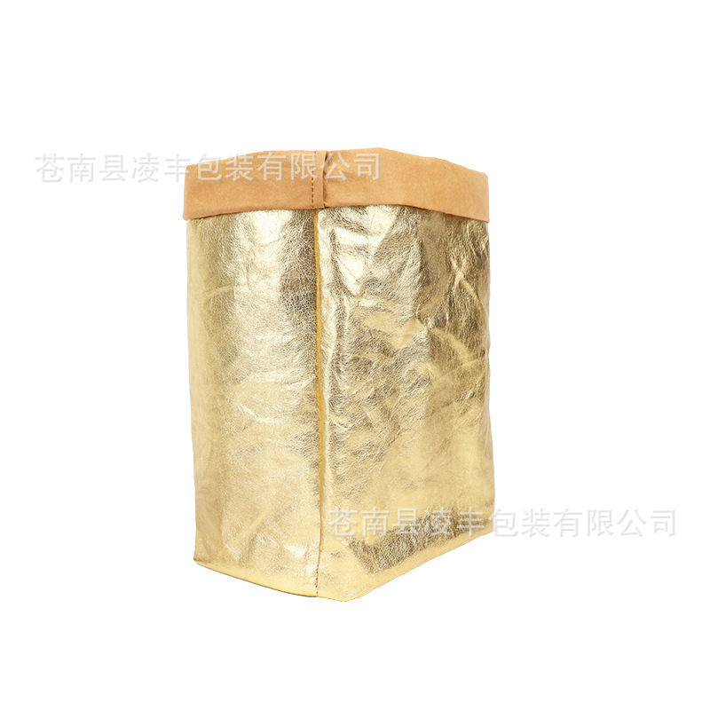 厂家定 制杜邦纸酒袋环保收纳袋牛皮纸袋环保花盆栽装饰袋