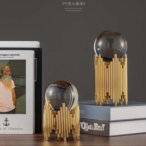 Luxury Nordic Room Living Room Crystal Ball Decor Art Simple Office Desk TV Cabinet Crystal Decoration 