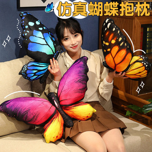 Cross-border simulation printing pillow toy cartoon insect pillow cushion children sleeping pillow plush butterfly doll