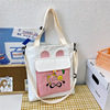 Summer shopping bag, capacious cloth bag one shoulder, 2024 years, one-shoulder