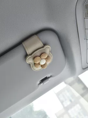 Car Glasses Holder Creative Car Glasses Clip/Bill Clip - khakis