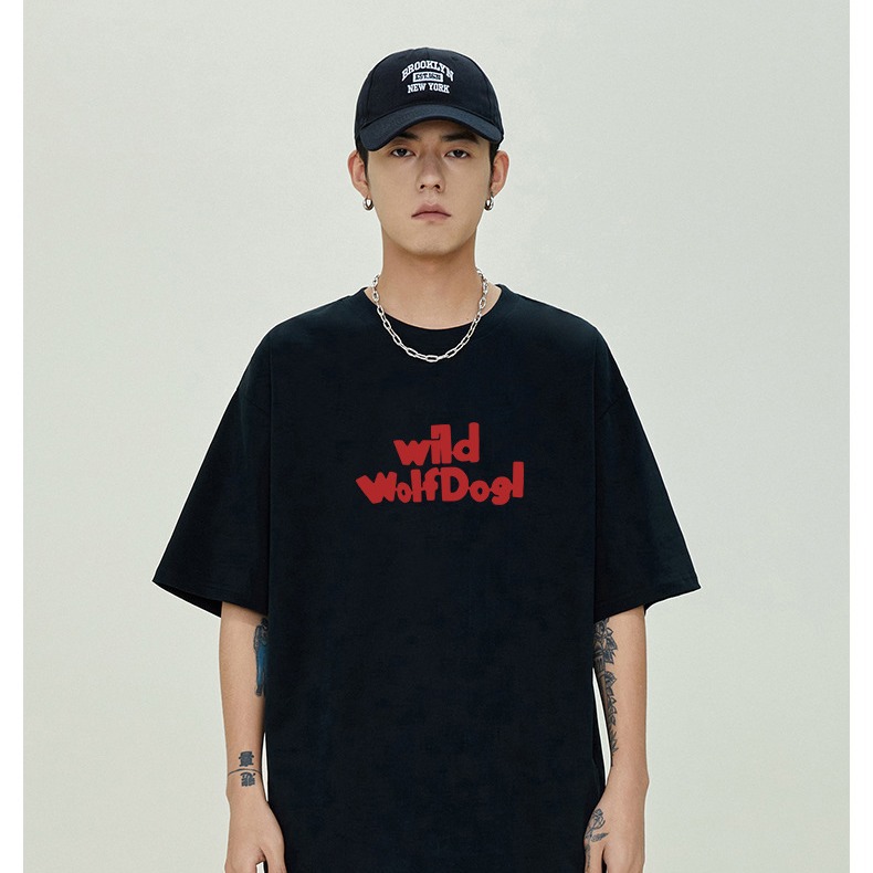 (2개) 무거운 여름 2024 폭발성 커플 티셔츠 홍콩 스타일 레트로 퓨어 코튼 라운드 넥 짧은 소매 티셔츠 INS 남성과 여성의 트렌디 티셔츠