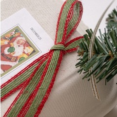 Ins新品クリスマス赤緑クリスマスdiyラッピング紐麻ひも飾りリボン紐束ね版糸10ヤード