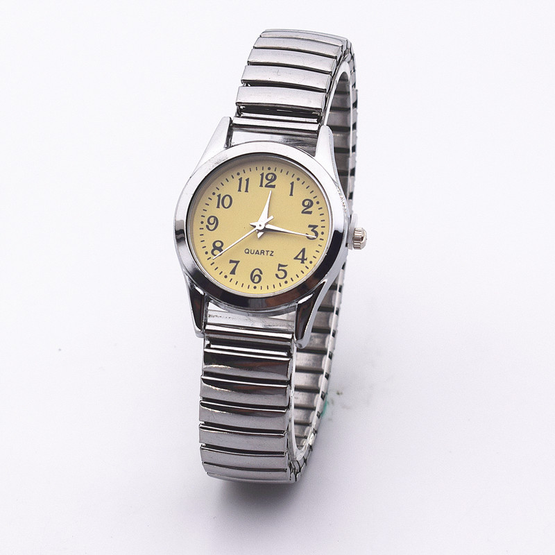 Factory direct casual clear large digital plate elastic band middle-aged and elderly wrist watch advertising gift watch quartz lovers watch