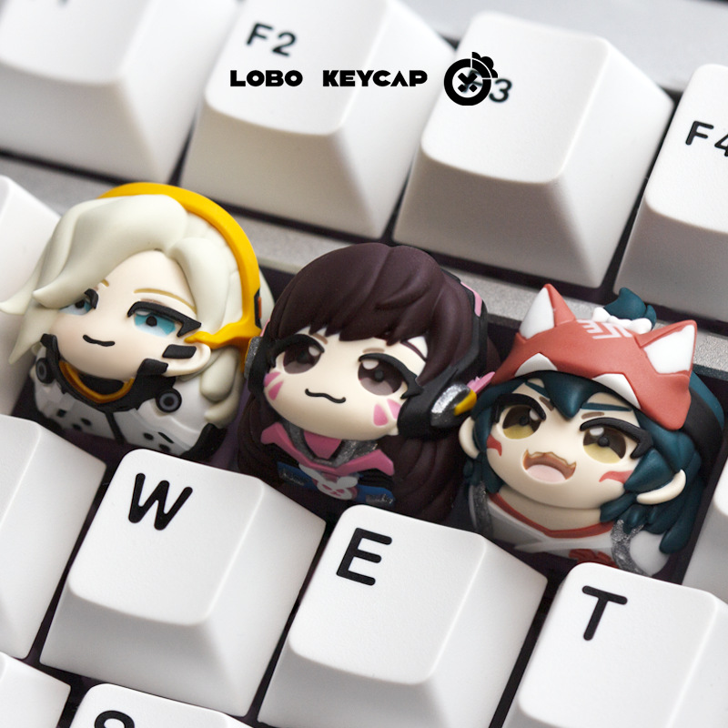 Overwatch Keycap D.Va Foggy Angel Personalized Resin Mechanical Keyboard Single Two-Dimensional Keycap Esc