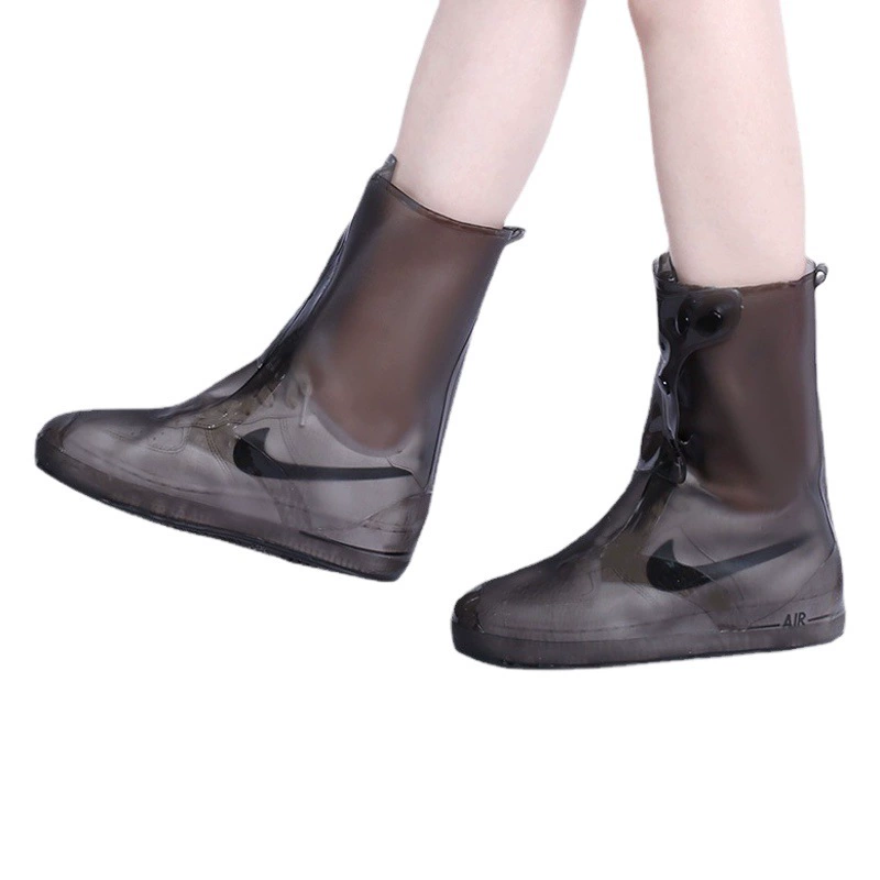 Бахилы для взрослых, непромокаемые резиновые сапоги для мужчин и женщин, непромокаемая обувь для детей, утолщенные износостойкие прозрачные резиновые сапоги среднего роста