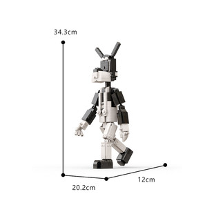 C9328 Wolf B0Ris Cartoon Character Tall Anthropomorphic Wolf 535 Particle Count