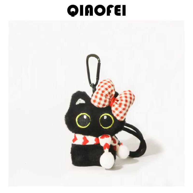 かわいい黒猫人形パーソナライズされた猫バッグペンダントぬいぐるみペンダントカップルギフトイン学生ギフト|undefined
