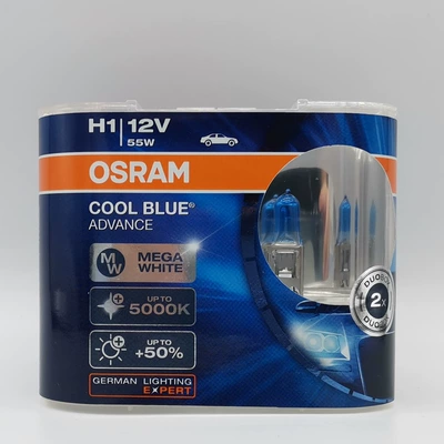 Osram H1H3H4H7H11H9HB3HB4 CBA 5000K car upgrade super bright white dazzling blue bulb (Ön faralar) - h1-12v-55w-5000k-pair