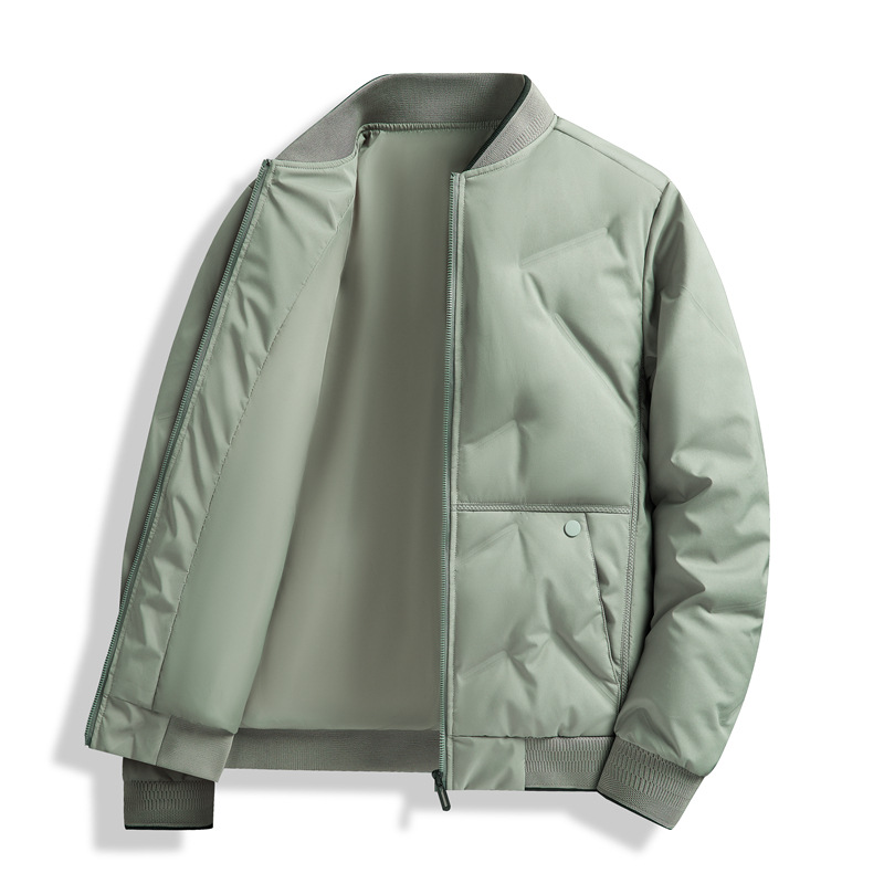 2025 Autumn and Winter Lightweight down Jacket Men's Baseball Collar Jacket Cardigan Duck down Warm Thickened Casual Jacket Jacket