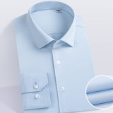 Áo dài tay màu xanh nhạt 011