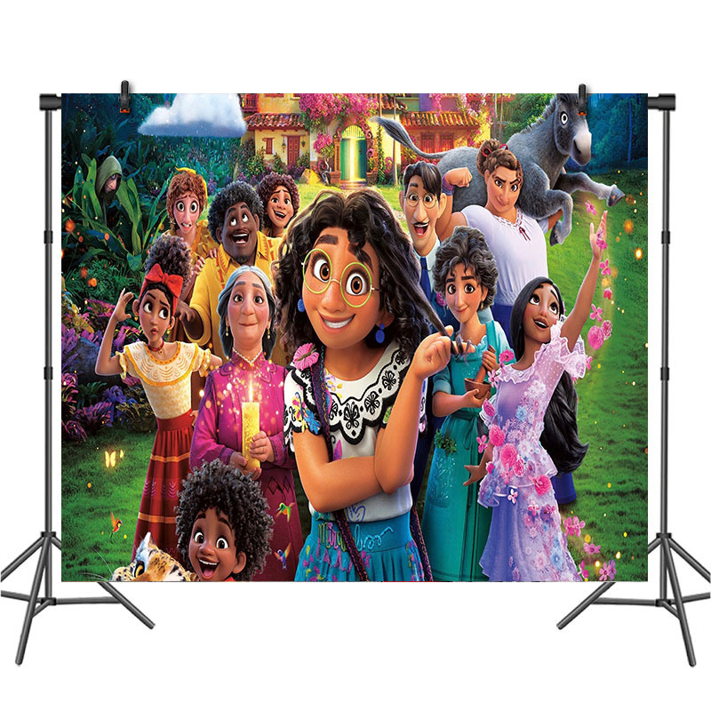 Amazon magic full house Encanto Children's Birthday Ball baby hundred days decoration photo photography background cloth Amazon magic full house Encanto Children's Birthday Ball baby hundred days decoration photo photography background cloth
