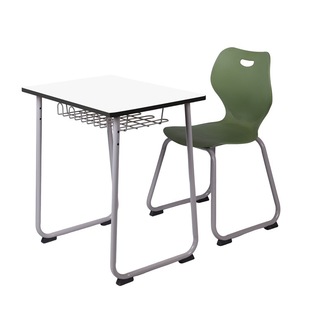 Library Student Desks and Chairs Fit the Waist Shape, Comfortable for Long Periods of Sitting, Writing Desks and Chairs, Training Institution Study Desks and Chairs Set
