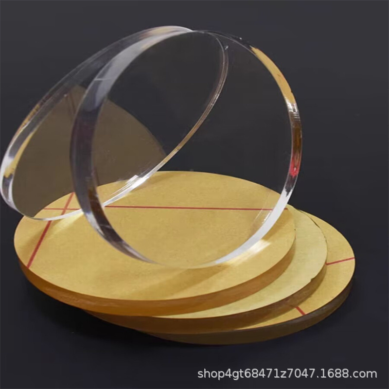 高透明亚克力圆片有机玻璃板DIY手工材料奶油胶手办盘底座流体熊2