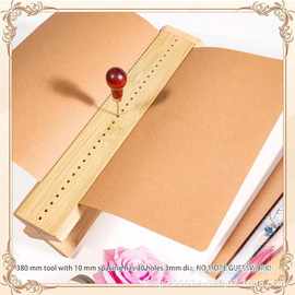 跨境竹制装订器木质书本装订套件书籍爱好者打孔支架纸张文件装订