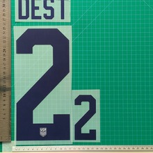 A+ 成人装 2022美国主场 2#DEST球衣号字母烫画号码热转印贴图球