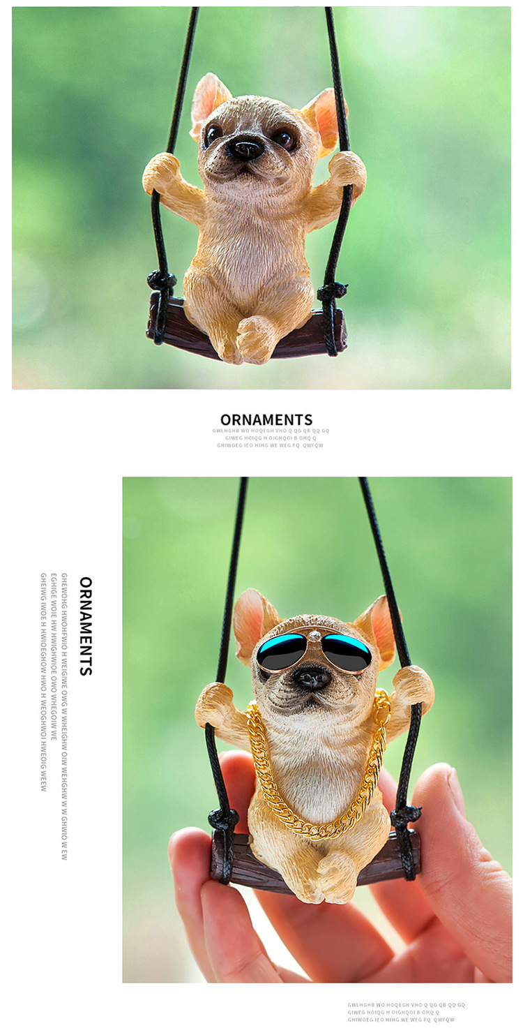 New car pendant car interior pendant Internet famous swing method dog car pendant decoration load rearview mirror car pendant car