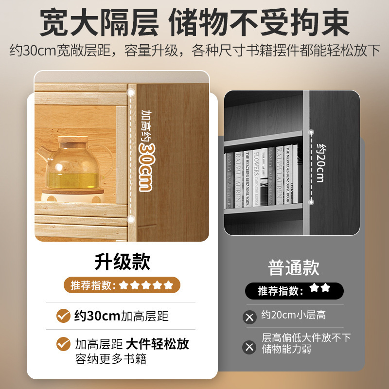 Estantes de madera sólida estantería de piso integrado contra la pared almacenamiento de almacenamiento de artículos de visualización de la sala de estar estante de libros para niños