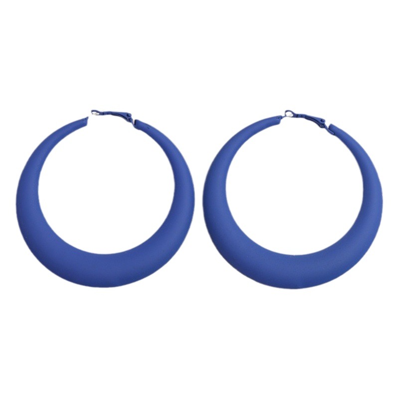 Shake the sound of foreign trade explosions 7CM spray paint big ear ring earrings exaggerated European and American style personality fashion earrings ear jewelry women