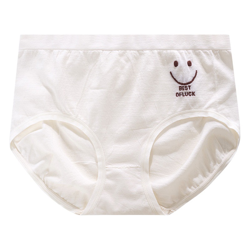 De siete piezas de algodón para niñas antibacteriano transpirable suave y cómodo Mediados de cintura alta cadera elástica elevación de la piel calzoncillos de las mujeres