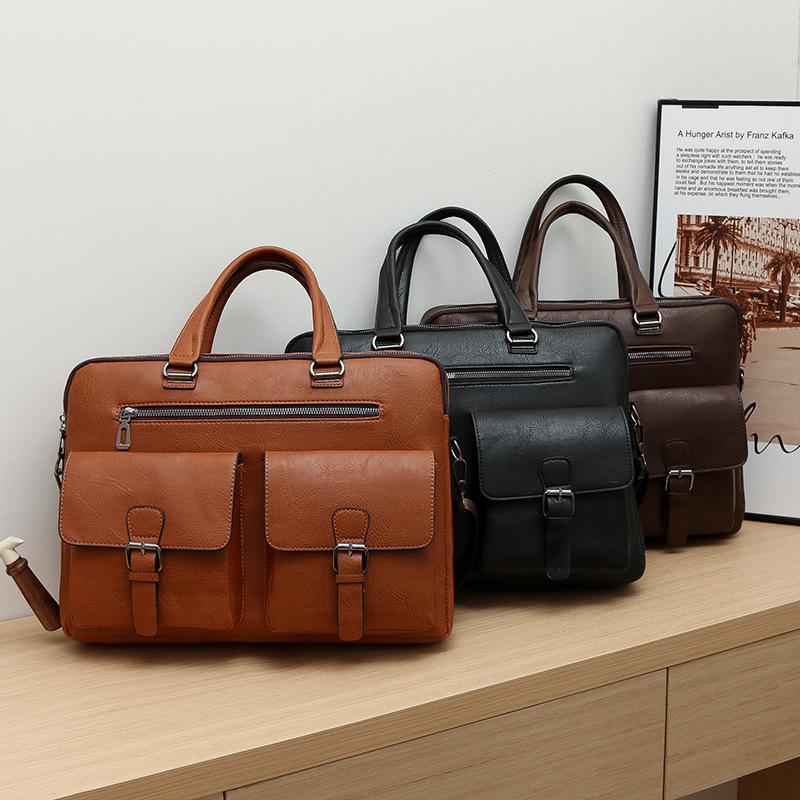 Nuevo cross-border maletín de negocios para hombres, bolso de computadora, bolso de hombro, mochila, bolsillo de maleta multifuncional