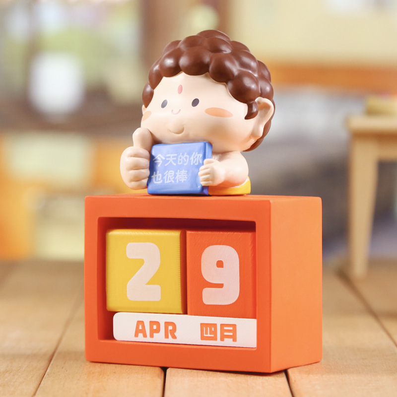 小佛祖日历摆件 创意设计桌面挂历日历装饰卡通萌趣佛祖摆件批发|undefined