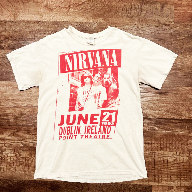 T-Shirt Rsize Loose Rock Nirvana Veo Loose Short-Sleeved Nirvana American Punk Retro Trendy Brand Band Cotton
