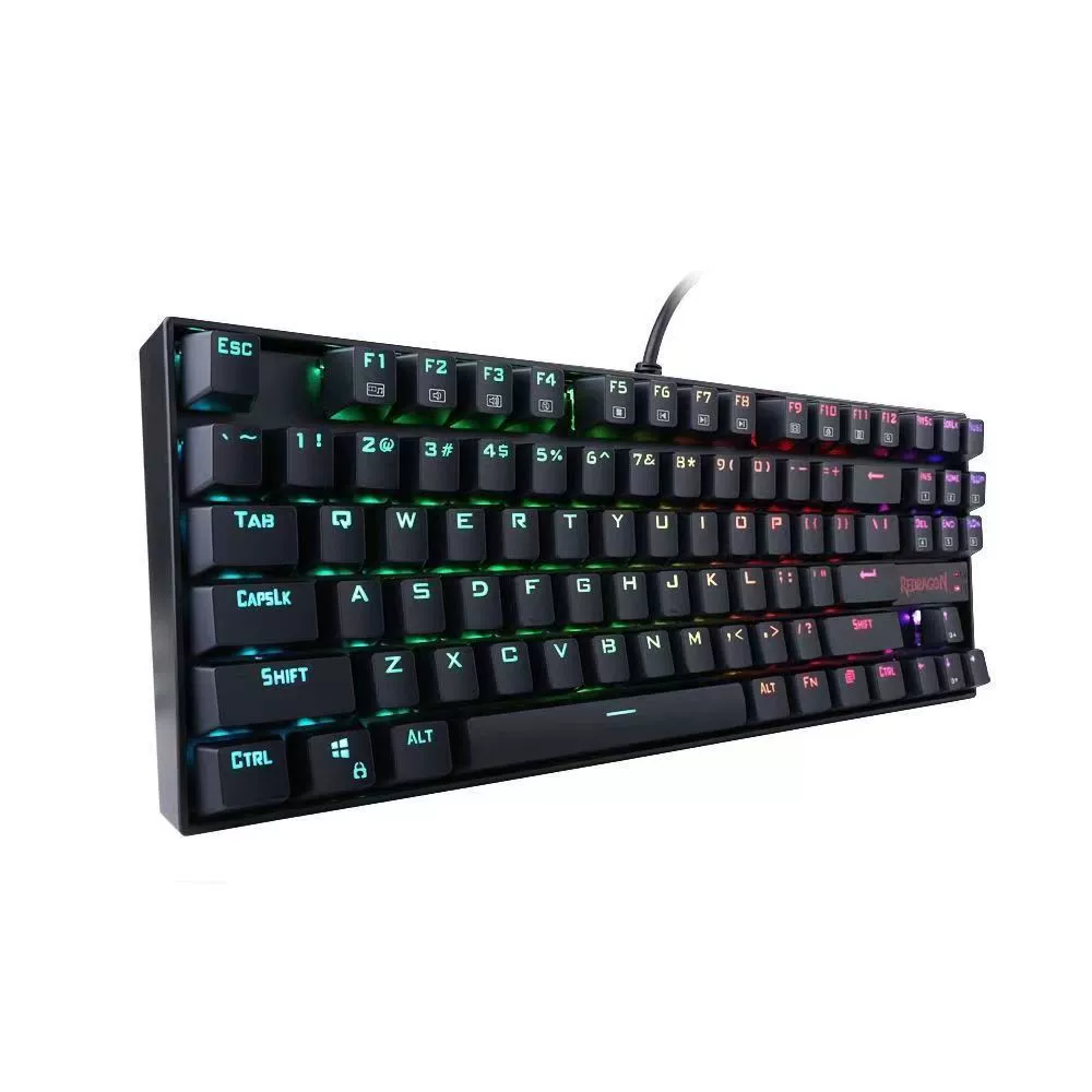 Клавиатура механическая Redragon Red Dragon K552 RGB игровая, игра Eat chicken lol, проводная зелёная shaft