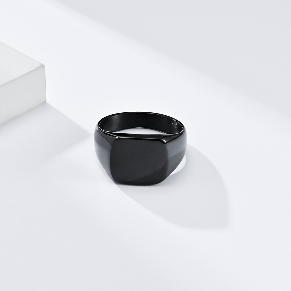 Fashion Solid Color Stainless Steel Polishing Rings 1 Piece