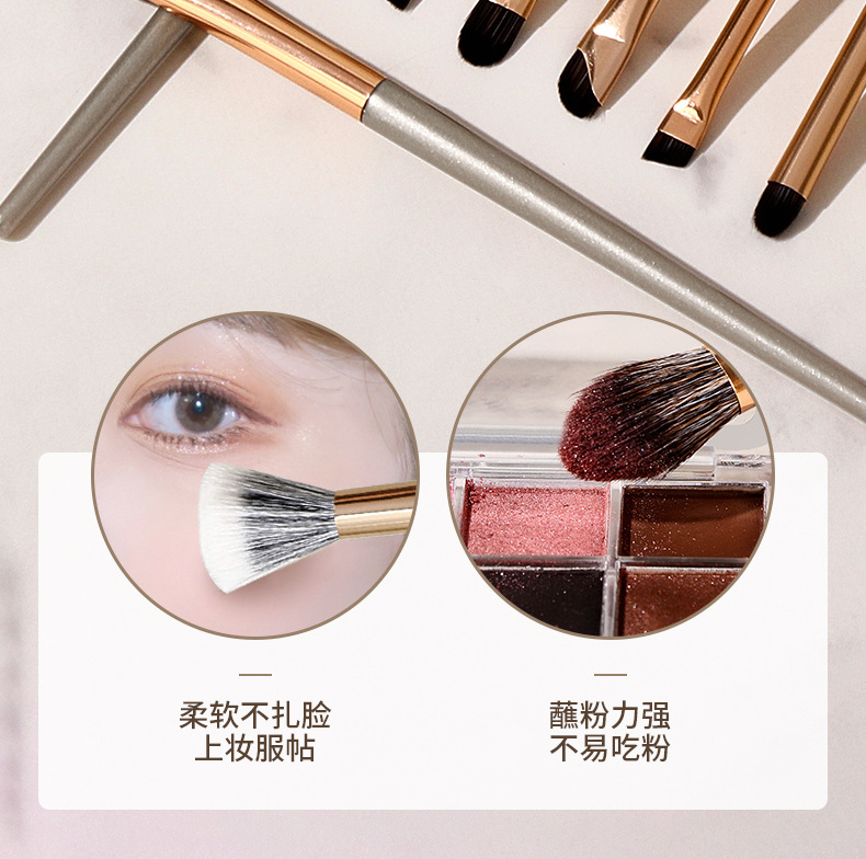Mingxi Zhi 15-piece makeup set: Brush, eyeshadow brush, Highlight brush, beginner's complete set, Super soft, no-powder makeup brush, Cross-border undefined