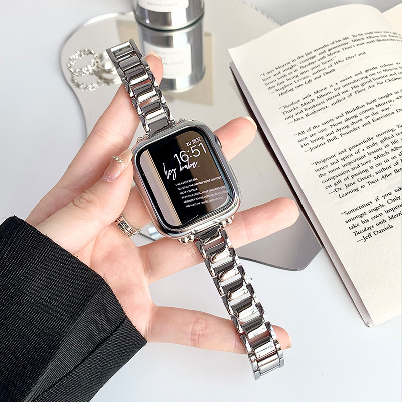 Applewatch 7 Beaded Metal Strap Apple Watch iwatch1-6 Generation SE Creative Simple Women