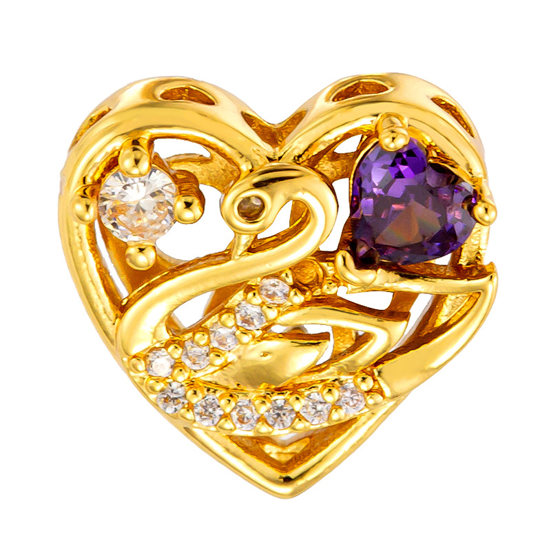 Douyin Venta caliente Colgante de microincrustaciones de cobre chapado al por mayor Cientos de colgantes de cobre opcionales a su gusto, fábrica de origen al por mayor sin cadena