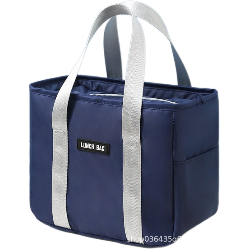 Estudiante de oficinista impermeable pequeña bolsa de comida de papel de aluminio caja de almuerzo engrosada bolsa de aislamiento Portátil Bolsa De Bento con bolsa de arroz