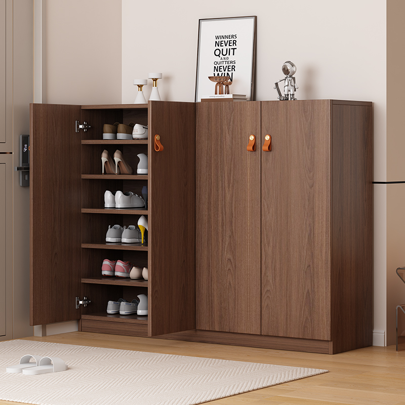 Shoe Cabinet for Home Indoor Doorway, Corridor, Elevator, Hallway, Entrance, Integrated Wall-Mounted Multi-Layer Large-Capacity Shoe Rack