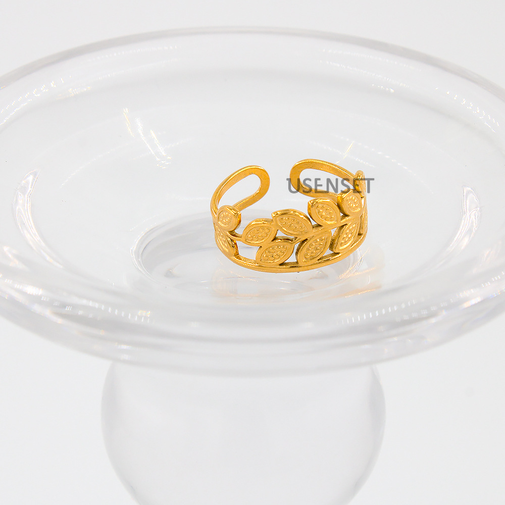 Simple Style Heart Shape Snake Stainless Steel Plating Open Ring 1 Piece