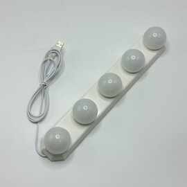 批发代发5灯吸盘灯串 镜前灯化妆灯 led梳妆台灯 影楼网红美颜灯