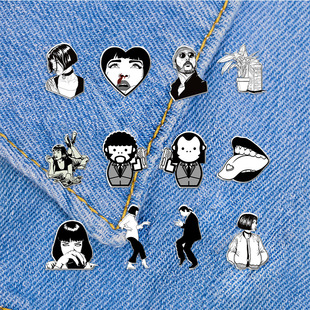 Cross-border this killer is not too cold acrylic collar pin creative personality backpack clothing accessories anti-light buckle brooch