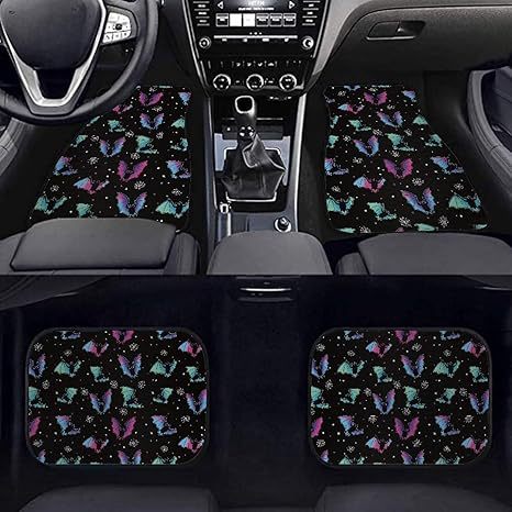 Temu Cross-Border Nordic Retro Car Floor Mats, Stain-Resistant and Wear-Resistant Four-Piece Set, Stain-Resistant Mats, Amazon Floor Mats Available for Wholesale