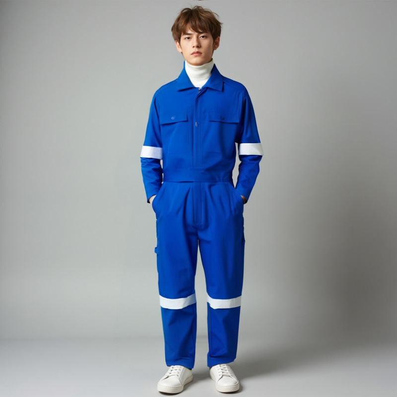 跨境连体工作服男反光全棉煤矿井下船厂船员工装外贸劳保服连体服|undefined