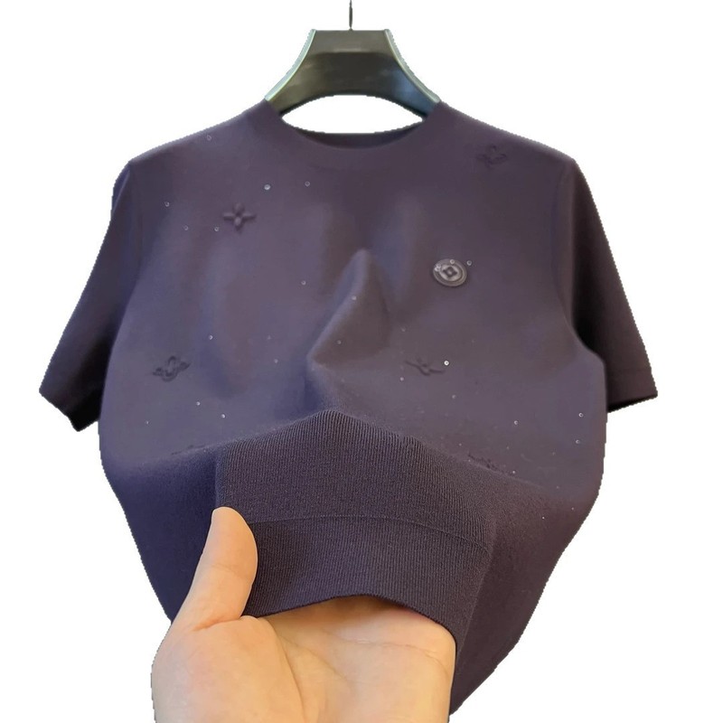 3D设计师款老花系列~早秋新款高品质舒适时尚男士圆领百搭短袖T恤|undefined