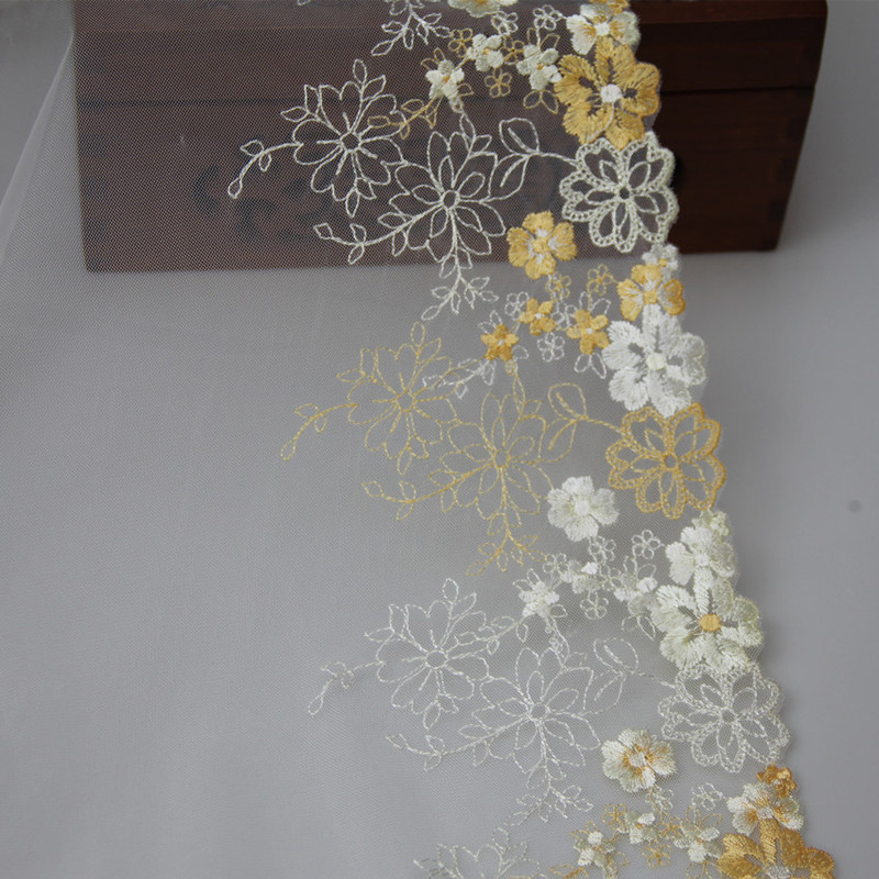 Colorful Embroider Products 24083 Exquisite and Simple Embroider Lace Stereo Lace Embroider Water-soluble Lace