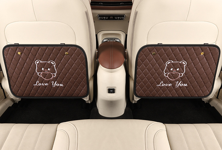 Car Anti-Kick Mat Newly Upgraded Seat Back Storage Bag Car Child Seat Back Hanging Bag Storage Box Car Interior Supplies