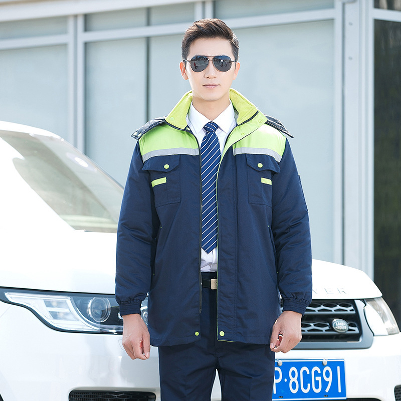 冬の綿服労働保護作業服は防寒服の綿入れのコートを取り外して耐摩耗性のある男性が綿入れを厚くしてカスタマイズすることができる|undefined