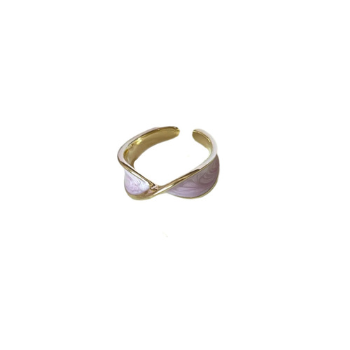 Enamel decorative ring female niche design high-end fugitive princess mother-of-pearl index finger ring girl bestie