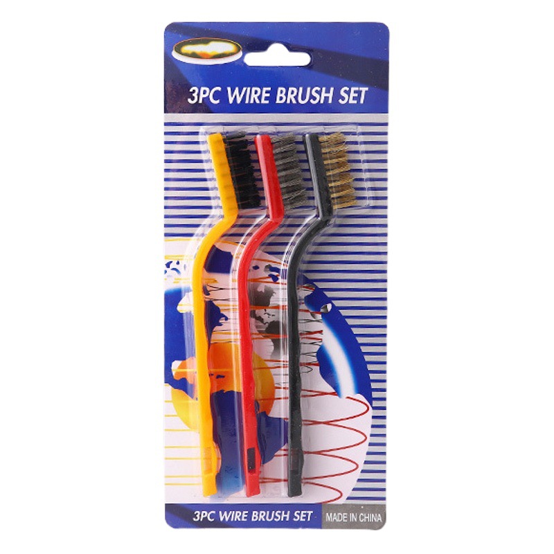 Cepillo de limpieza de la estufa de gas 3 piezas de cocina campana de extracción de aceite descontaminación herramienta de limpieza de la estufa de alambre de acero cepillo pequeño