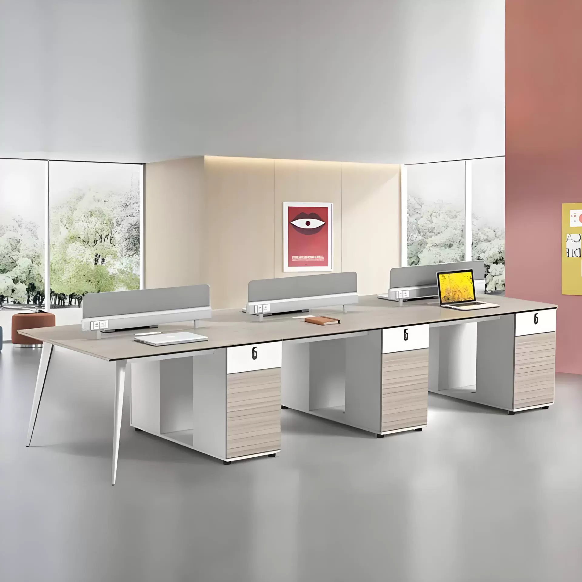 员工办公桌批发办公室写字楼职员工位桌椅组合北京办公家具电脑桌