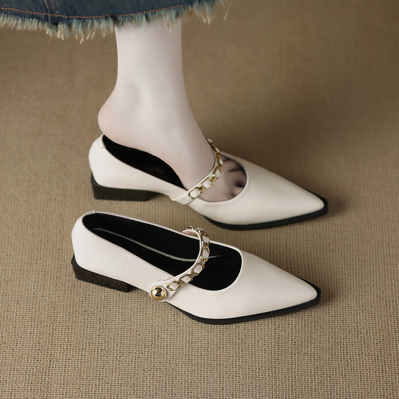 73598-23 Sheepskin Version of Elegant French-Style Pointed-Toe Mary Jane High-Heeled Shoes 2025 New Model to Match with Skirts 73598-23 Sheepskin Version of Elegant French-Style Pointed-Toe Mary Jane High-Heeled Shoes 2025 New Model to Match with Skirts