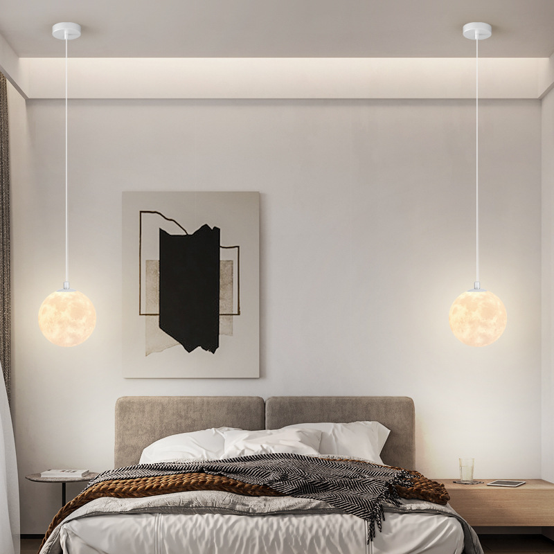 Planet Moon Bar Comedor Lámpara Lunar Lámpara Pasillo Decoración de Lámpara de Dormitorio Cabecera de cama